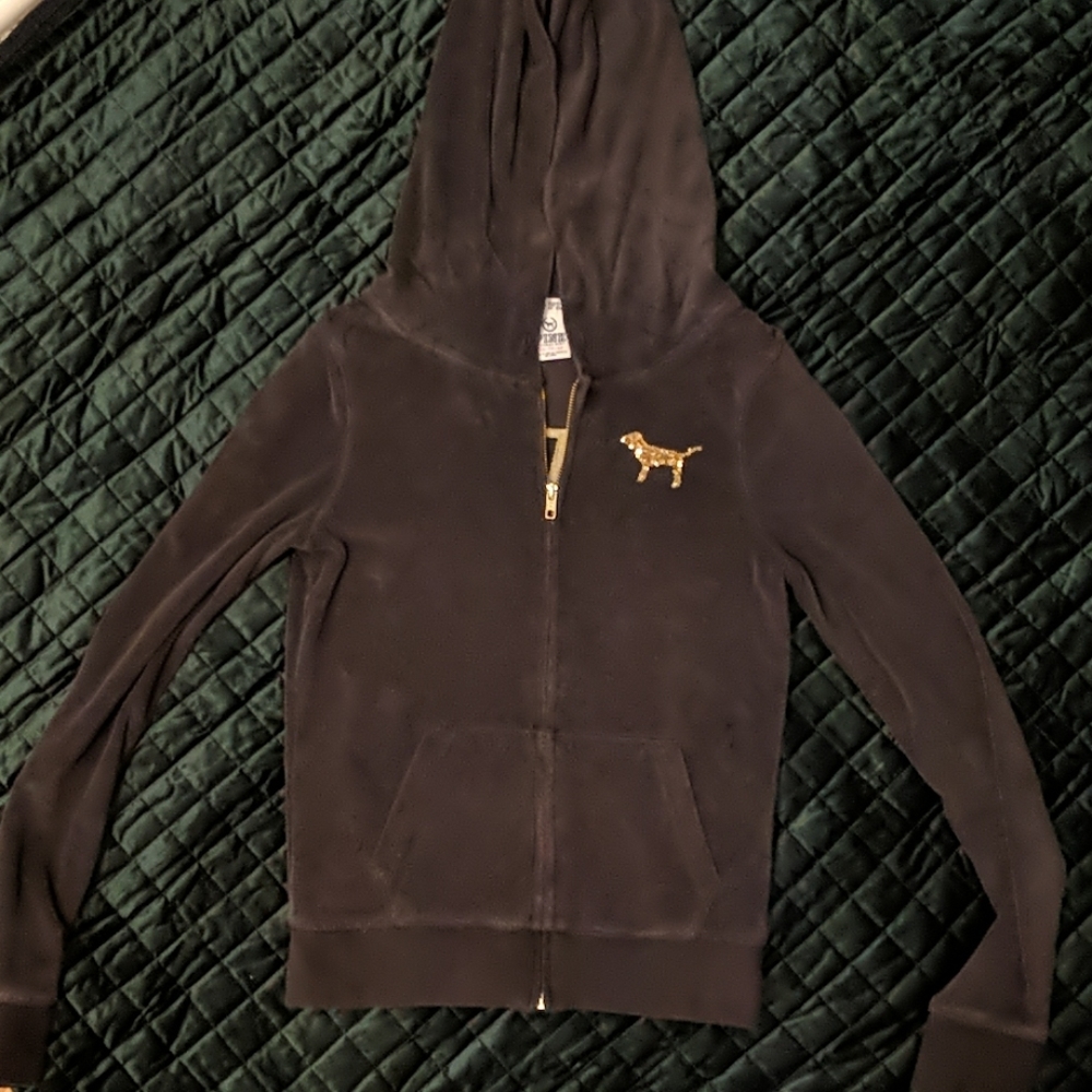 PINK Victoria's Secret Velour Full-Zip Sweatshirt - Picture 7 of 7
